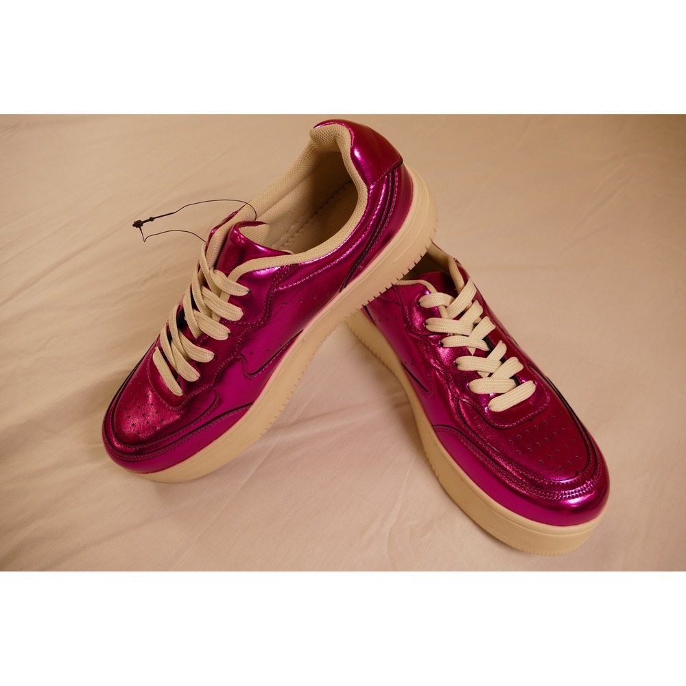 Metallic Pink Platform Sneakers Forever 21 Fashion Shoes punk,‎ dance minimalist